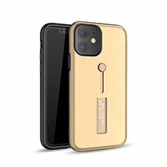 Funda Bumper Silicona y Plastico Mate Carcasa con Soporte A07 para Apple iPhone 11 Oro