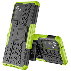 Funda Bumper Silicona y Plastico Mate Carcasa con Soporte J01X para Samsung Galaxy Quantum2 5G Verde