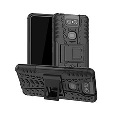 Funda Bumper Silicona y Plastico Mate Carcasa con Soporte JX1 para Asus Zenfone 6 ZS630KL Negro