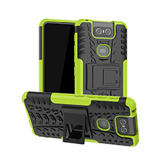 Funda Bumper Silicona y Plastico Mate Carcasa con Soporte JX1 para Asus Zenfone 6 ZS630KL Verde