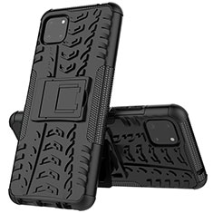 Funda Bumper Silicona y Plastico Mate Carcasa con Soporte JX1 para Samsung Galaxy A22s 5G Negro