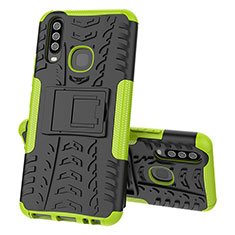 Funda Bumper Silicona y Plastico Mate Carcasa con Soporte JX1 para Vivo Y3 Verde