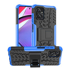 Funda Bumper Silicona y Plastico Mate Carcasa con Soporte JX2 para Motorola Moto G Power 5G (2023) Azul