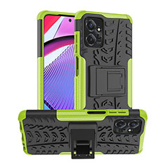 Funda Bumper Silicona y Plastico Mate Carcasa con Soporte JX2 para Motorola Moto G Power 5G (2023) Verde