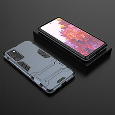 Funda Bumper Silicona y Plastico Mate Carcasa con Soporte KC1 para Samsung Galaxy S20 FE 4G Azul