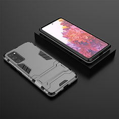 Funda Bumper Silicona y Plastico Mate Carcasa con Soporte KC1 para Samsung Galaxy S20 FE 4G Gris