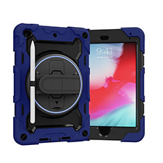 Funda Bumper Silicona y Plastico Mate Carcasa con Soporte L01 para Apple iPad Mini 5 (2019) Azul