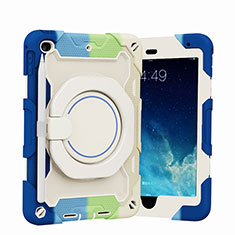 Funda Bumper Silicona y Plastico Mate Carcasa con Soporte L02 para Apple iPad Mini 5 (2019) Azul Cielo