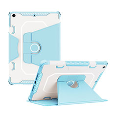 Funda Bumper Silicona y Plastico Mate Carcasa con Soporte L04 para Apple iPad 10.2 (2019) Azul