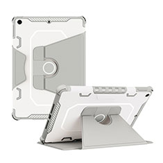 Funda Bumper Silicona y Plastico Mate Carcasa con Soporte L04 para Apple iPad 10.2 (2020) Gris