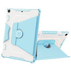 Funda Bumper Silicona y Plastico Mate Carcasa con Soporte L04 para Apple New iPad 9.7 (2017) Azul