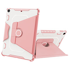 Funda Bumper Silicona y Plastico Mate Carcasa con Soporte L04 para Apple New iPad 9.7 (2017) Rosa