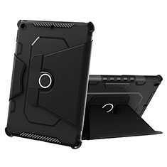 Funda Bumper Silicona y Plastico Mate Carcasa con Soporte L05 para Apple iPad 10.2 (2019) Negro