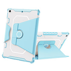Funda Bumper Silicona y Plastico Mate Carcasa con Soporte L05 para Apple iPad 10.2 (2020) Azul