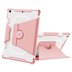 Funda Bumper Silicona y Plastico Mate Carcasa con Soporte L05 para Apple iPad 10.2 (2020) Rosa