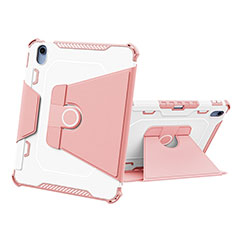 Funda Bumper Silicona y Plastico Mate Carcasa con Soporte L05 para Apple iPad 10.9 (2022) Rosa