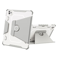 Funda Bumper Silicona y Plastico Mate Carcasa con Soporte L05 para Apple iPad Pro 11 (2020) Gris