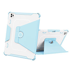 Funda Bumper Silicona y Plastico Mate Carcasa con Soporte L05 para Apple iPad Pro 12.9 (2021) Azul