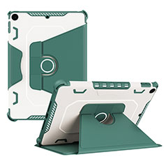 Funda Bumper Silicona y Plastico Mate Carcasa con Soporte L05 para Apple New iPad 9.7 (2017) Verde