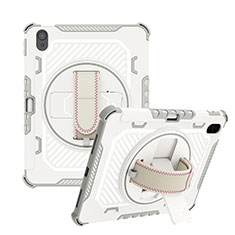 Funda Bumper Silicona y Plastico Mate Carcasa con Soporte L07 para Apple iPad 10.9 (2022) Gris