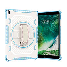 Funda Bumper Silicona y Plastico Mate Carcasa con Soporte L07 para Apple iPad Air 3 Azul