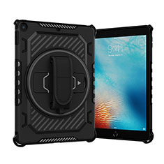 Funda Bumper Silicona y Plastico Mate Carcasa con Soporte L07 para Apple New iPad 9.7 (2018) Negro