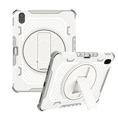 Funda Bumper Silicona y Plastico Mate Carcasa con Soporte L08 para Apple iPad 10.9 (2022) Gris