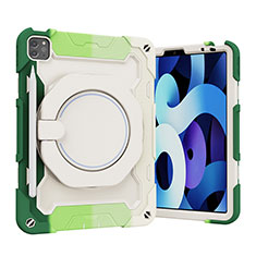 Funda Bumper Silicona y Plastico Mate Carcasa con Soporte L13 para Apple iPad Pro 11 (2022) Verde