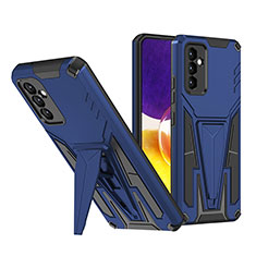 Funda Bumper Silicona y Plastico Mate Carcasa con Soporte MQ1 para Samsung Galaxy A34 5G Azul