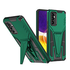 Funda Bumper Silicona y Plastico Mate Carcasa con Soporte MQ1 para Samsung Galaxy A34 5G Verde