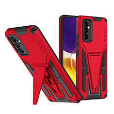 Funda Bumper Silicona y Plastico Mate Carcasa con Soporte MQ1 para Samsung Galaxy M54 5G Rojo