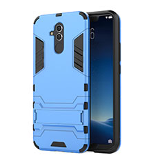 Funda Bumper Silicona y Plastico Mate Carcasa con Soporte para Huawei Mate 20 Lite Azul