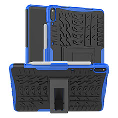 Funda Bumper Silicona y Plastico Mate Carcasa con Soporte para Huawei MatePad Pro Azul