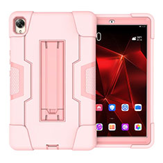 Funda Bumper Silicona y Plastico Mate Carcasa con Soporte para Huawei MediaPad M6 8.4 Rosa