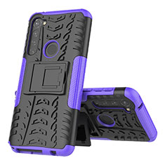 Funda Bumper Silicona y Plastico Mate Carcasa con Soporte para Motorola Moto G Pro Morado