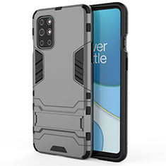 Funda Bumper Silicona y Plastico Mate Carcasa con Soporte para OnePlus 8T 5G Gris