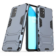 Funda Bumper Silicona y Plastico Mate Carcasa con Soporte para OnePlus 9R 5G Azul