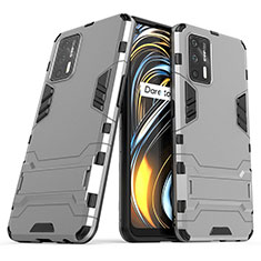 Funda Bumper Silicona y Plastico Mate Carcasa con Soporte para Realme GT Neo 2T 5G Gris