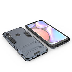 Funda Bumper Silicona y Plastico Mate Carcasa con Soporte para Samsung Galaxy A10s Azul Real