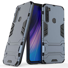 Funda Bumper Silicona y Plastico Mate Carcasa con Soporte para Xiaomi Redmi Note 8T Azul Cielo