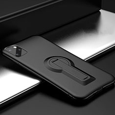 Funda Bumper Silicona y Plastico Mate Carcasa con Soporte R01 para Apple iPhone 11 Pro Max Negro