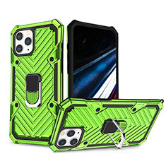 Funda Bumper Silicona y Plastico Mate Carcasa con Soporte YF1 para Apple iPhone 14 Pro Menta Verde