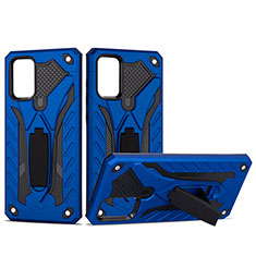 Funda Bumper Silicona y Plastico Mate Carcasa con Soporte YF1 para Samsung Galaxy S20 Azul