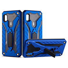 Funda Bumper Silicona y Plastico Mate Carcasa con Soporte YF2 para Samsung Galaxy A10e Azul