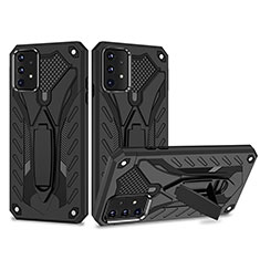 Funda Bumper Silicona y Plastico Mate Carcasa con Soporte YF2 para Samsung Galaxy A52 5G Negro