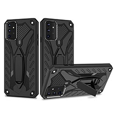 Funda Bumper Silicona y Plastico Mate Carcasa con Soporte YF2 para Samsung Galaxy A72 4G Negro