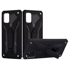 Funda Bumper Silicona y Plastico Mate Carcasa con Soporte YF2 para Samsung Galaxy M40S Negro