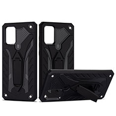 Funda Bumper Silicona y Plastico Mate Carcasa con Soporte YF2 para Samsung Galaxy S20 Plus 5G Negro