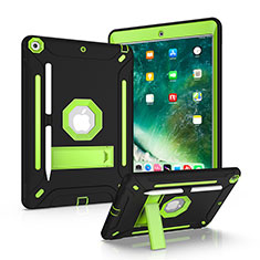 Funda Bumper Silicona y Plastico Mate Carcasa con Soporte YJ1 para Apple iPad 10.2 (2020) Verde