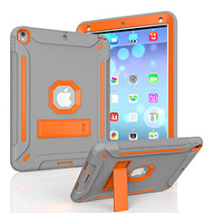 Funda Bumper Silicona y Plastico Mate Carcasa con Soporte YJ1 para Apple iPad Air 3 Naranja